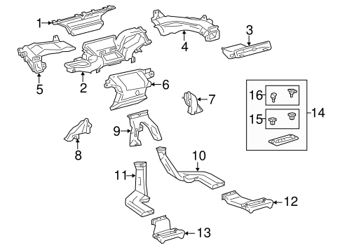 BODY/DUCTS for 2016 Toyota Prius V #1