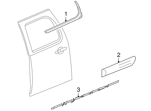 Sierra 1500 EXTERIOR TRIM - REAR DOOR