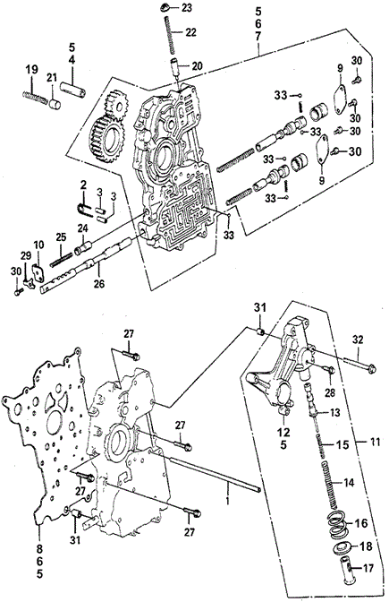 Transmission - Hondamatic/HMT Main Valve Body - Regulatorvalve for 1981 Honda ACCORD SEDAN #1