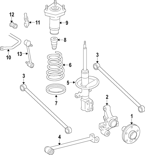 Rear Suspension for 2011 Toyota Avalon #1