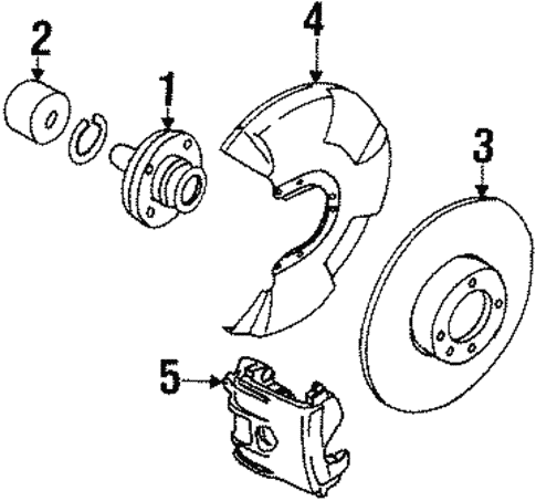 Front Brakes for 1986 Volkswagen Jetta #0