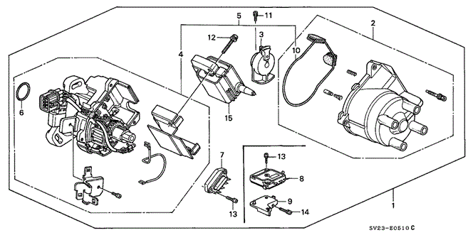 ENGINE/DISTRIBUTOR (HITACHI) for 1997 Honda ACCORD COUPE #1