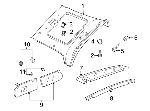 Freelander INTERIOR TRIM - ROOF 2