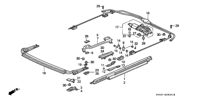 INTERIOR / BUMPER/SLIDING ROOF (2) for 1996 Honda ACCORD 5-DOOR #1