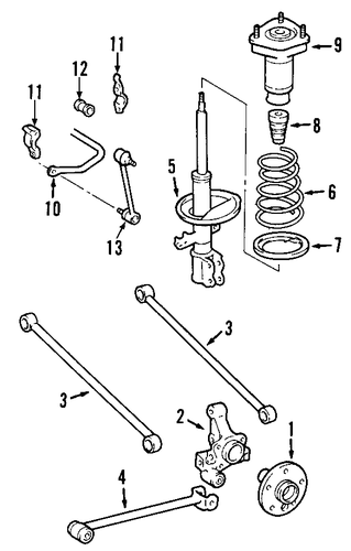 REAR SUSPENSION/REAR SUSPENSION for 2008 Toyota Avalon #2