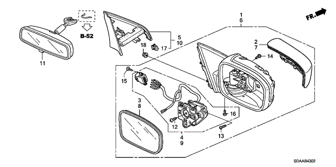 Interior/Bumper/Mirror (Remote Control) (2) for 2007 Honda ACCORD SEDAN #1