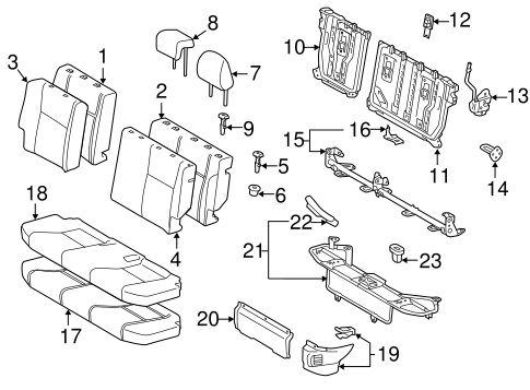 BODY/REAR SEAT COMPONENTS for 2013 Toyota Prius C #1