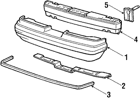 Cougar BUMPER ASSEMBLY - REAR