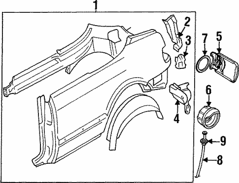 Quarter Panel & Components for 1994 Audi Cabriolet #0