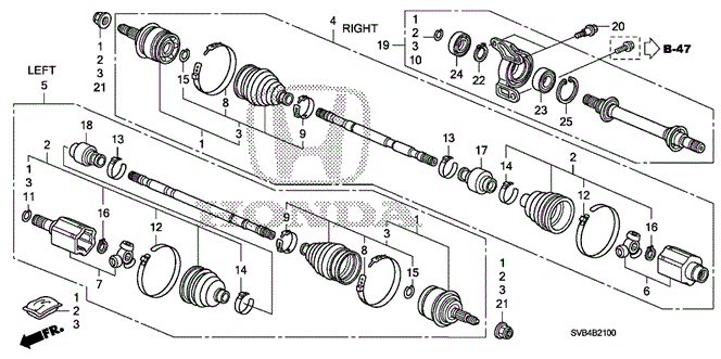CHASSIS/DRIVESHAFT - HALF SHAFT (1.8L) (MT) for 2010 Honda CIVIC COUPE #1