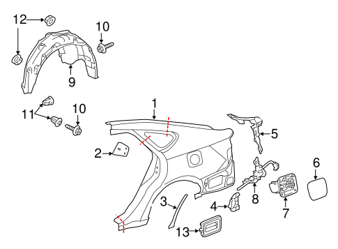 BODY/QUARTER PANEL & COMPONENTS for 2014 Toyota Avalon #1