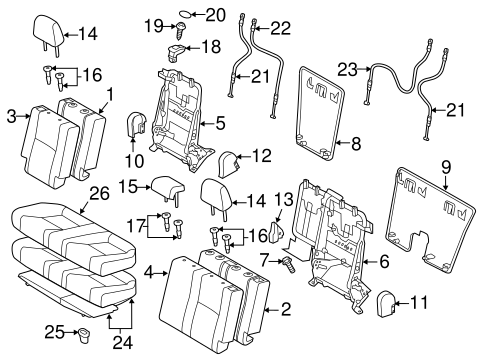 BODY/REAR SEAT COMPONENTS for 2013 Scion tC #1
