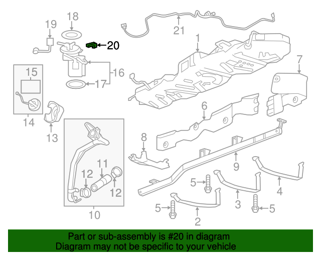 13502903 Pressure Sensor for 2011 Buick Enclave GM Parts Now