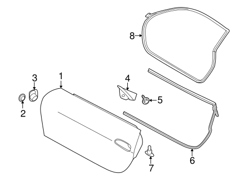 Door & Components for 2016 Porsche Boxster #2