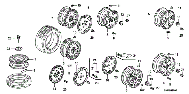 CHASSIS/WHEEL DISK for 2002 Honda ACCORD SEDAN #1