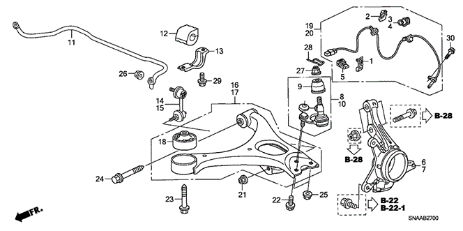 CHASSIS/KNUCKLE for 2009 Honda CIVIC SEDAN #1