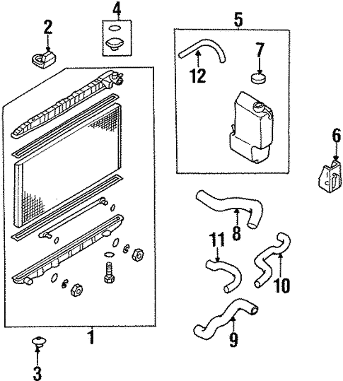 Cooling System/Radiator & Components for 1995 Nissan Pathfinder #3
