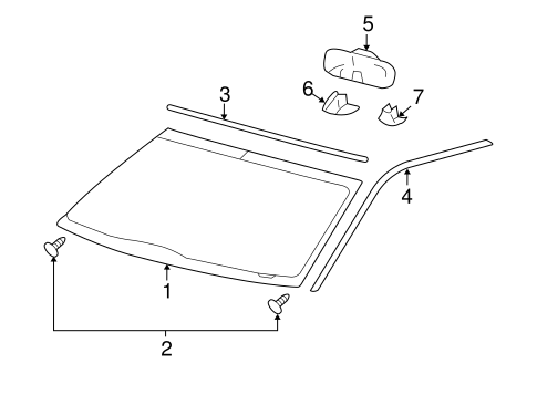 Glass - Windshield for 2008 Lincoln Mark LT #0