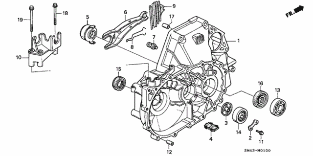 Transmission - Manual/MT Clutch Housing for 1991 Honda ACCORD SEDAN #1