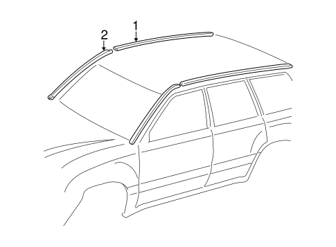 BODY/EXTERIOR TRIM - ROOF for 2000 Toyota Land Cruiser #1
