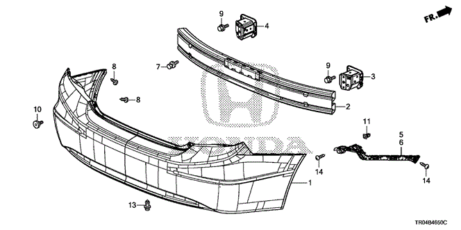 Interior/Bumper/Rear Bumper (1) for 2012 Honda CIVIC SEDAN #1
