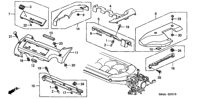 ENGINE/INTAKE MANIFOLD COVER (V6) for 2002 Honda ACCORD SEDAN #1