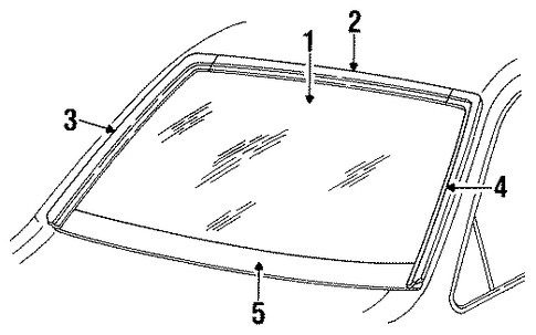 Thunderbird GLASS - WINDSHIELD