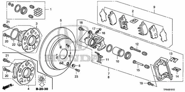 Rear Brake for 2011 Honda Accord Crosstour #0