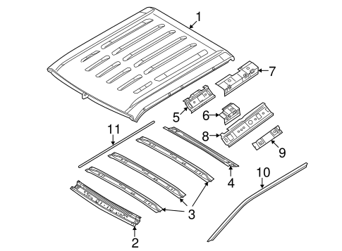 Body/Roof & Components for 2012 Ford F-250 Super Duty #1
