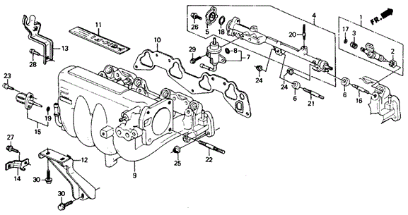 ENGINE/INTAKE MANIFOLD (2) for 1990 Honda CIVIC SEDAN #1