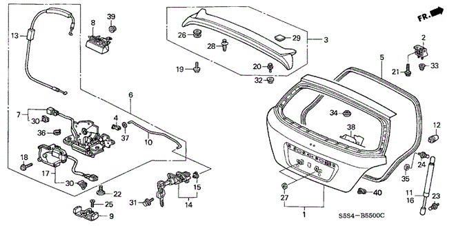 Body/Air Conditioning/Tailgate for 2003 Honda CIVIC HATCHBACK #1