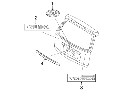 Exterior Trim - Lift Gate for 2011 Hyundai Elantra #0