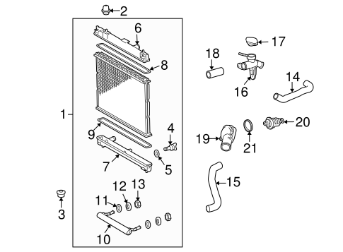 COOLING SYSTEM/RADIATOR & COMPONENTS for 2008 Scion xD #1