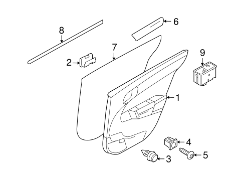 Astra INTERIOR TRIM - REAR DOOR