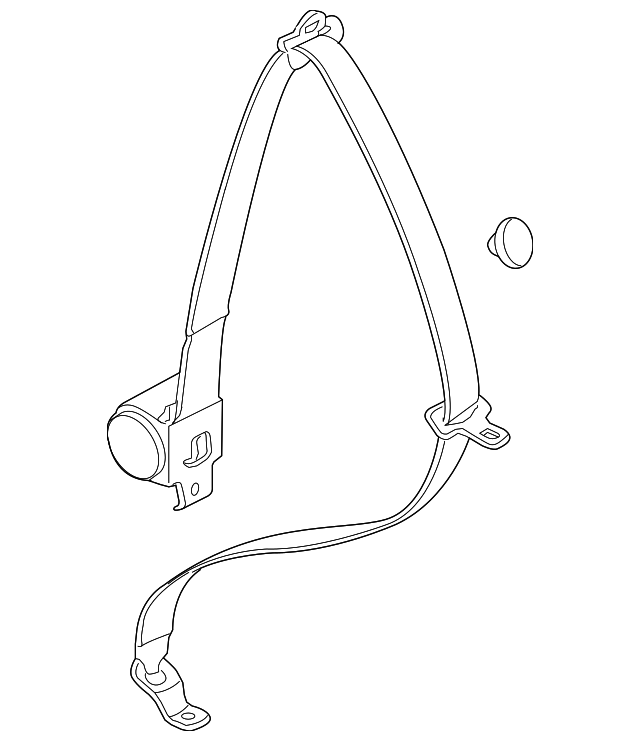 89027340 Деталь BELT & RETRACTOR, RIGHT