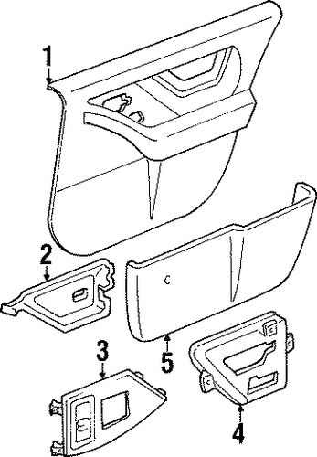 Achieva INTERIOR TRIM - REAR DOOR