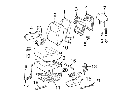 BODY/REAR SEAT COMPONENTS for 2007 Toyota Sienna #1