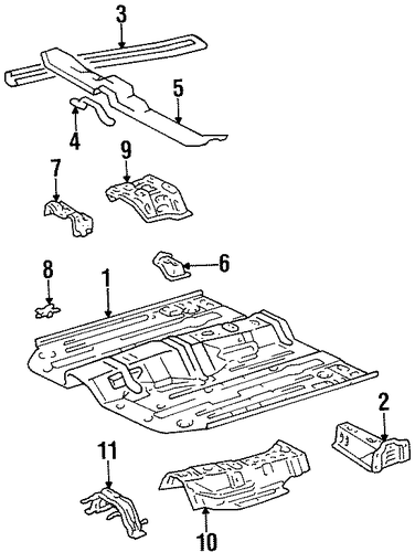 BODY/FLOOR & RAILS for 1996 Toyota Paseo #1