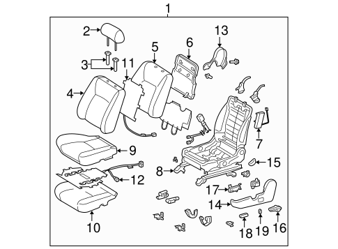 ELECTRICAL/POWER SEATS for 2006 Toyota Camry #2