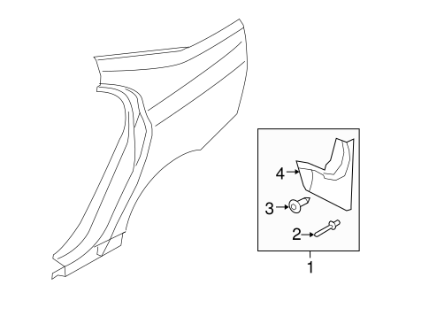 S80 EXTERIOR TRIM - QUARTER PANEL