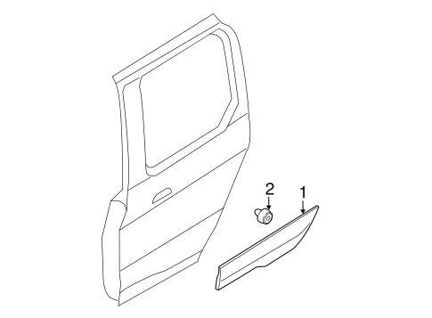Transit Connect EXTERIOR TRIM - SIDE DOOR