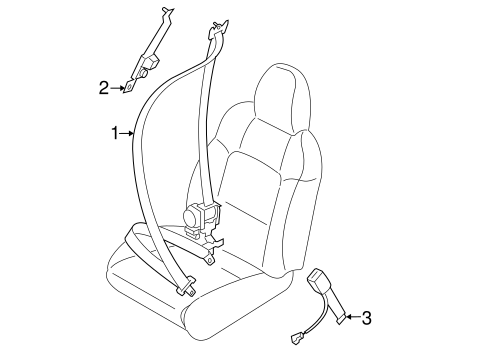 Front Seat Belts for 2017 Subaru Legacy #0