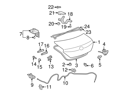 BODY/LID & COMPONENTS for 2004 Toyota Solara #1