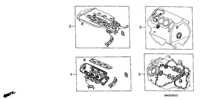 ENGINE/GASKET KIT (V6) for 1999 Honda ACCORD SEDAN #1