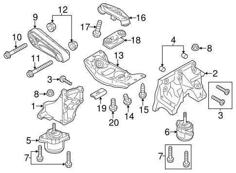 Panamera ENGINE & TRANS MOUNTING 2