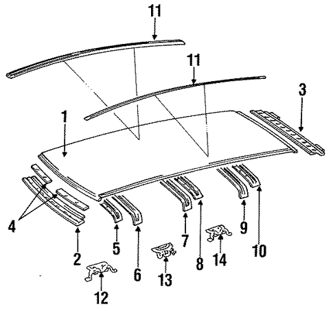 BODY/LUGGAGE CARRIER for 1996 Toyota Previa #1