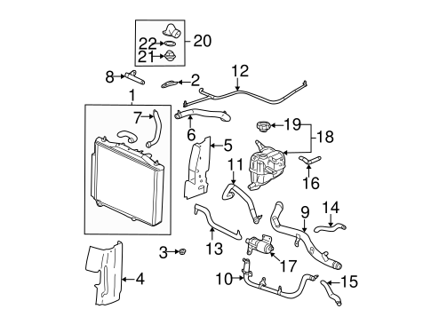 COOLING SYSTEM/RADIATOR & COMPONENTS for 2003 Cadillac CTS #1