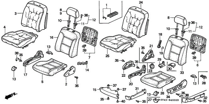 INTERIOR / BUMPER/FRONT SEAT for 1997 Honda ACCORD SEDAN #1