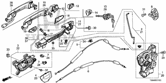 Door Locks - Outer Handle for 2012 Honda CIVIC COUPE #0