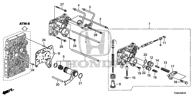 Transmission - Automatic/AT Regulator Body (L4) for 2012 Honda ACCORD SEDAN #1